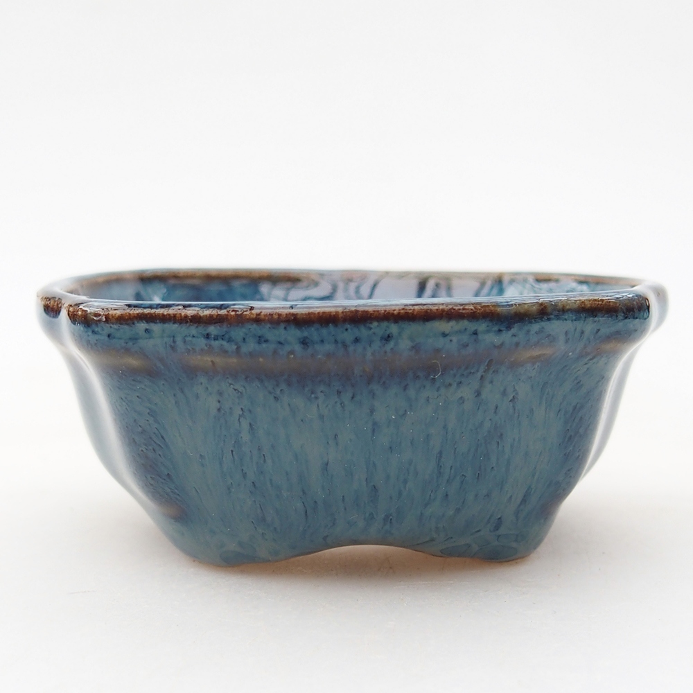 Mini bonsai bowl 6,5 x 6,5 x 2,5 cm, colour blue