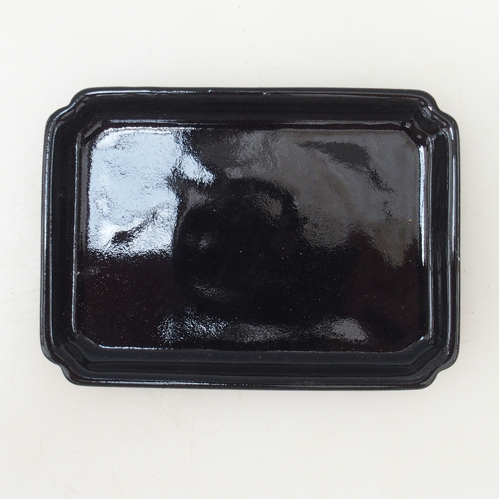 Bonsai bowl rectangle D5-S - 11.5 x 8.5 x 1 cm - black