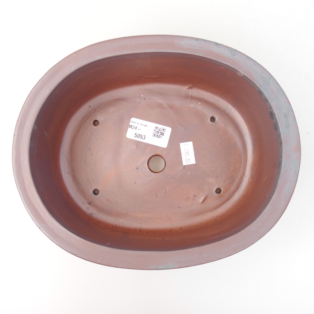Ceramic bonsai bowl 23 x 19 x 8 cm, color metallic