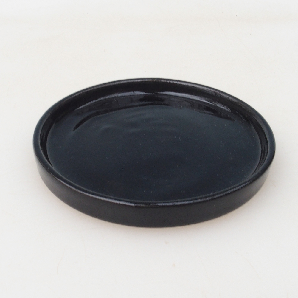 Bonsai bowl round D6-S - 10 x 10 x 1 cm - black