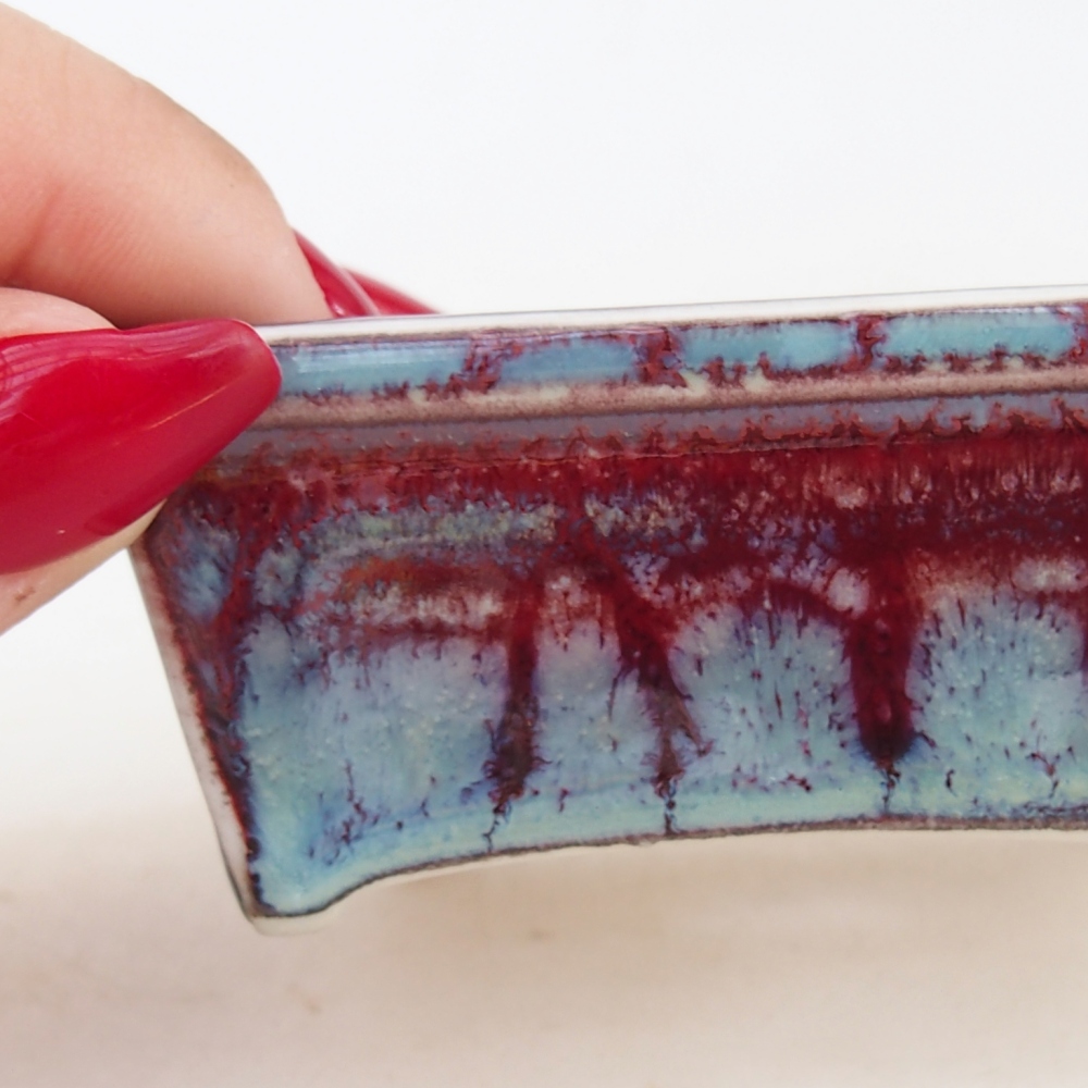 Mini bonsai bowl 7,5 x 6 x 3 cm, burgundy