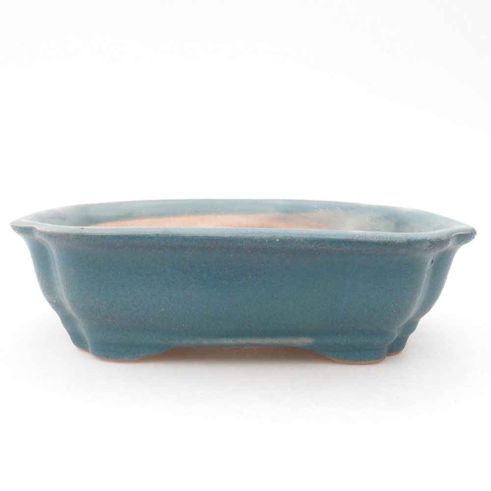 Ceramic bonsai bowl 15,5 x 12 x 4,5 cm, colour blue
