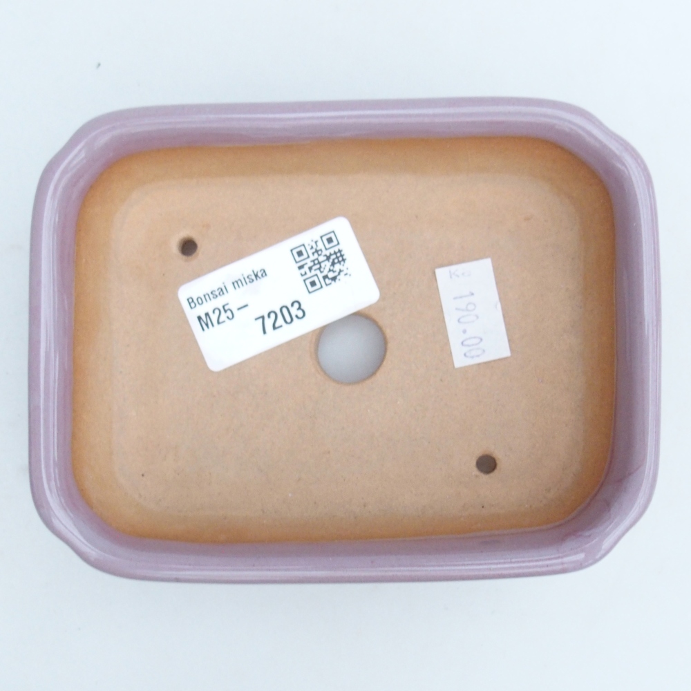 Ceramic bonsai bowl 12 x 9 x 3 cm, pink