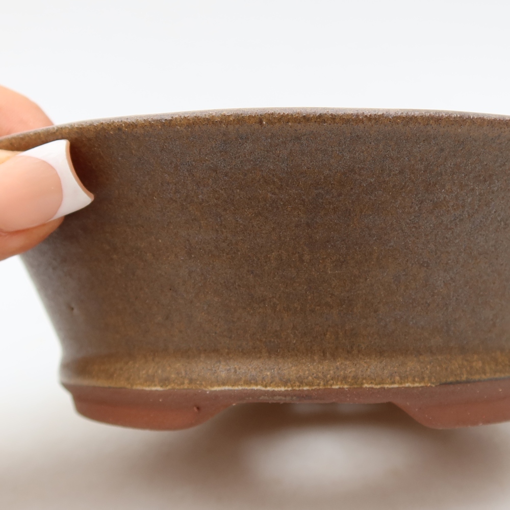 Ceramic bonsai bowl 15 x 15 x 5 cm, brown