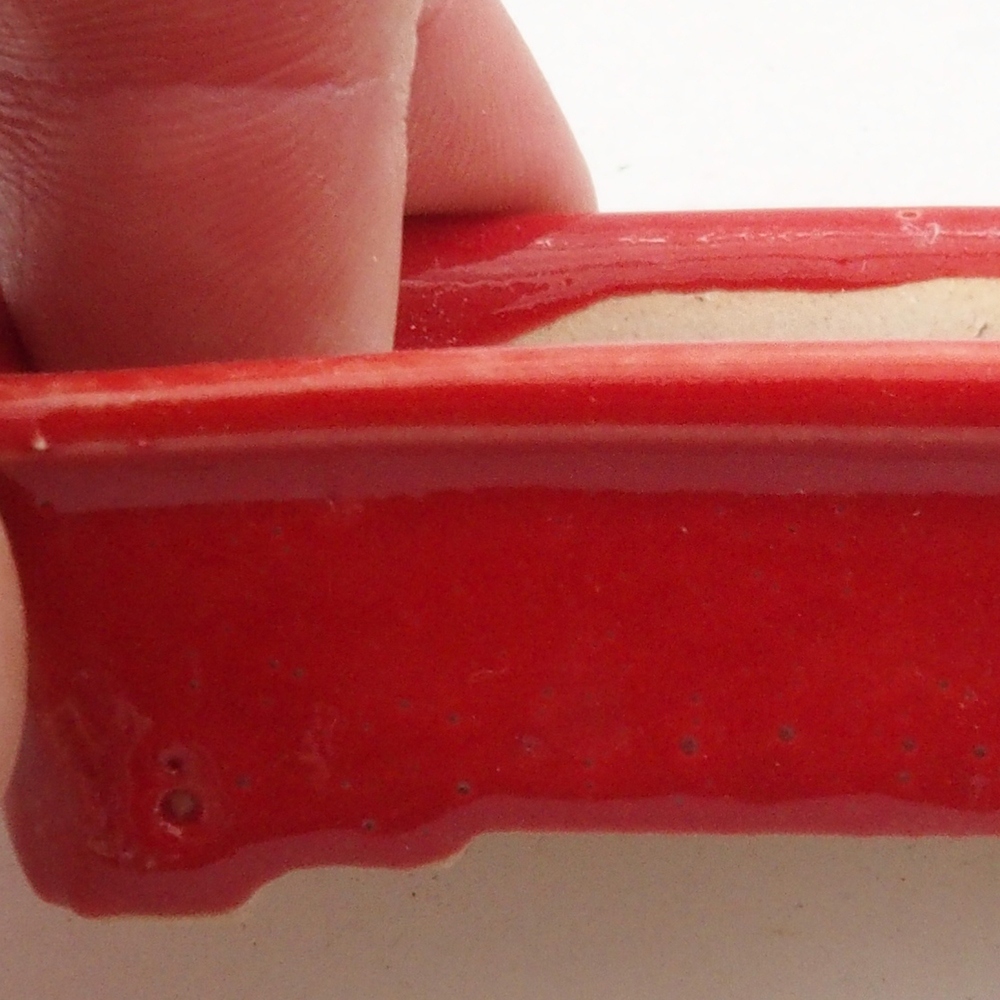 Mini bonsai bowl 7 x 4,5 x 2 cm, color red
