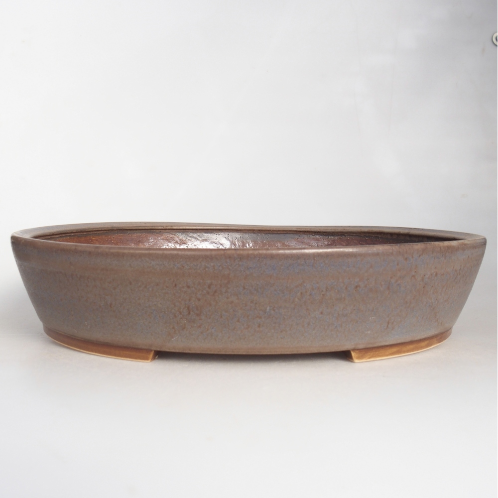 Ceramic bonsai bowl 31,5 x 27,5 x 6,5 cm, colour blue