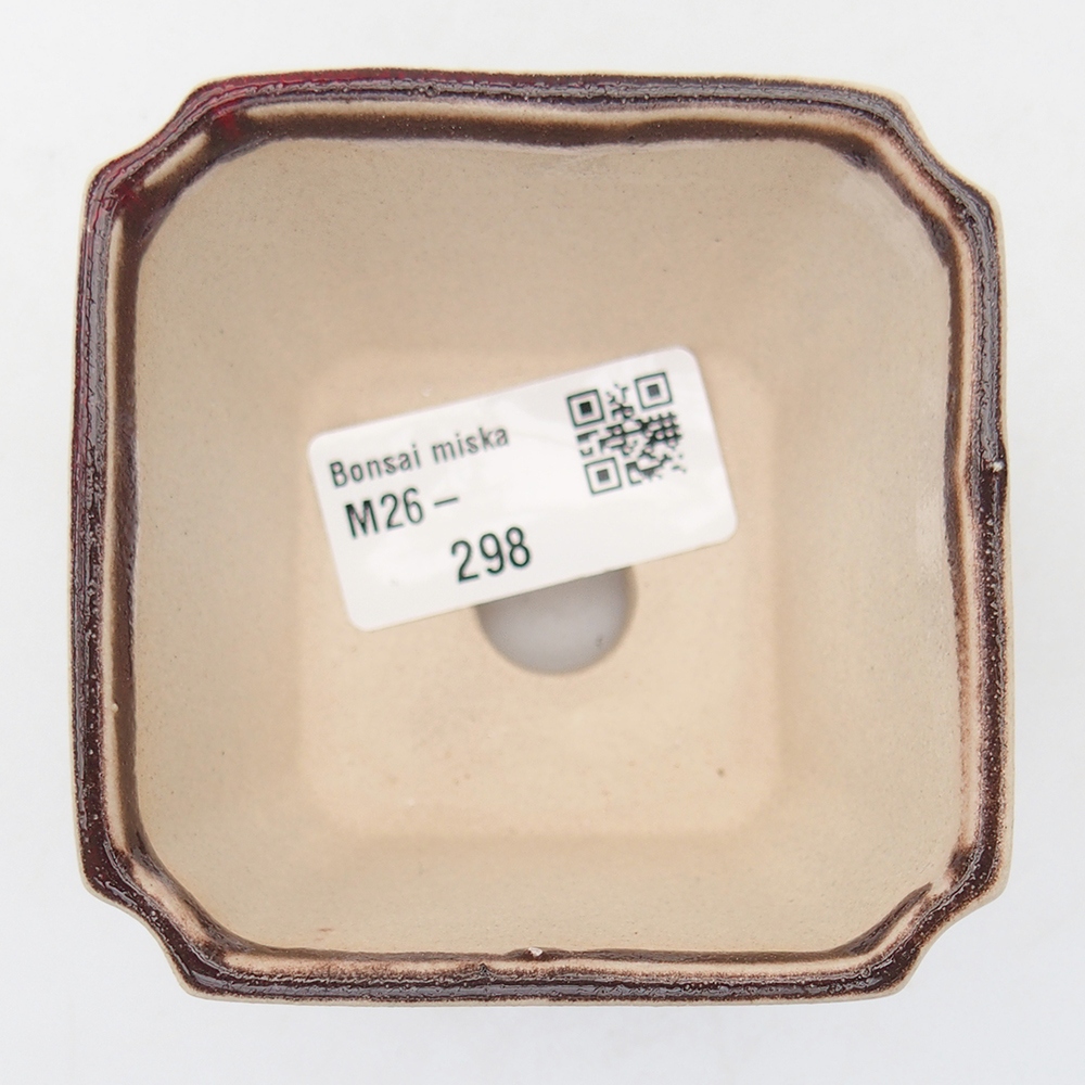 Mini bonsai bowl 7 x 7 x 5,5 cm, colour red