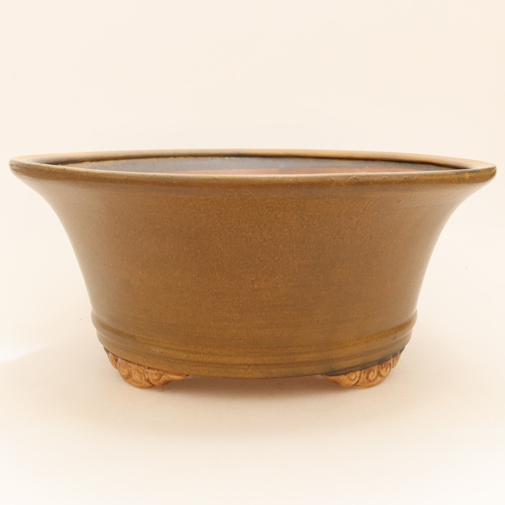 Ceramic bonsai bowl 29 x 29 x 12 cm, brown