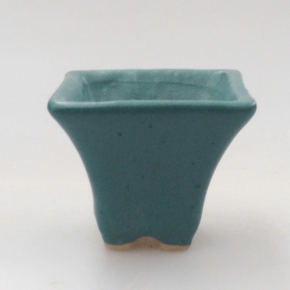 Ceramic bonsai bowl 4 x 4 x 3,5 cm, color blue