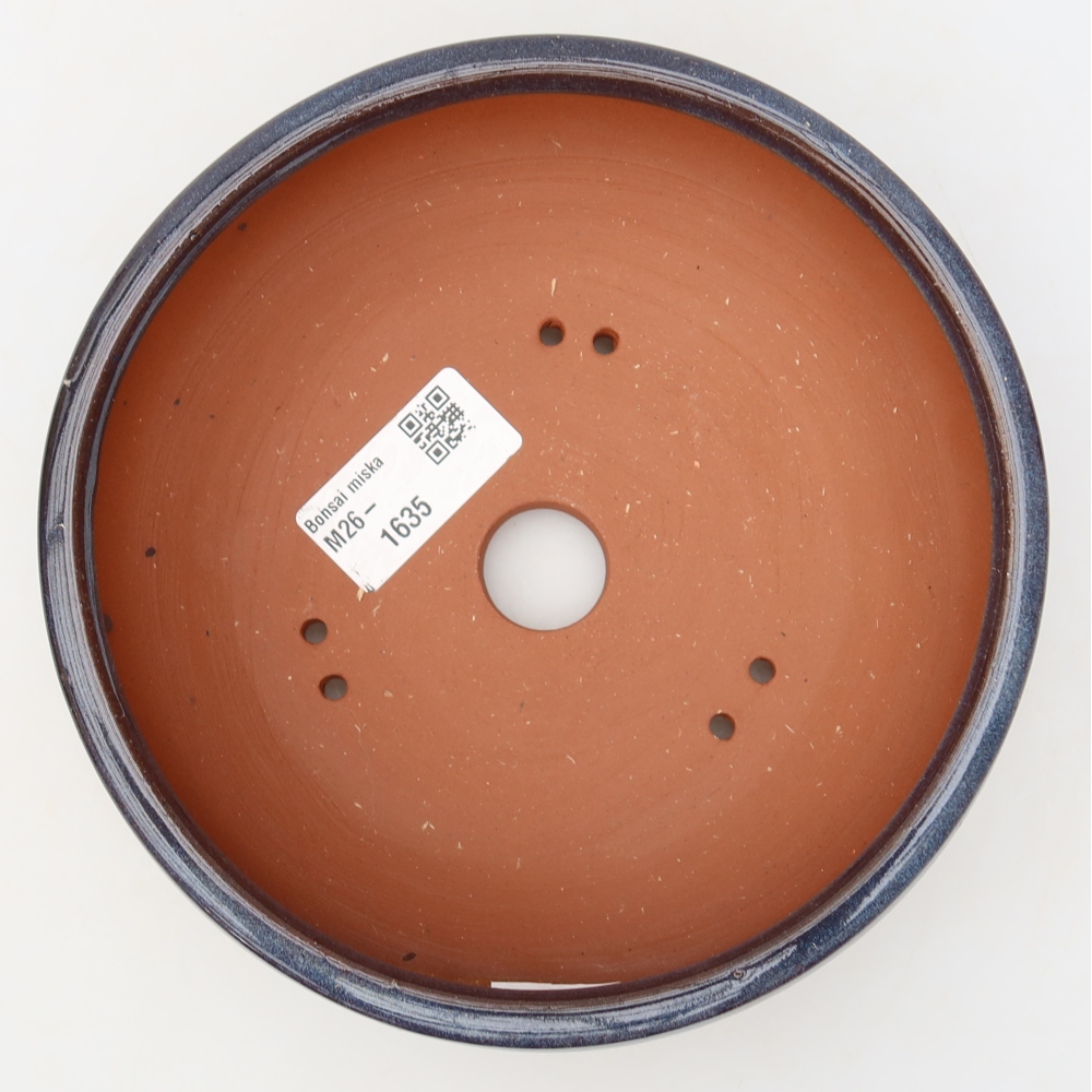 Ceramic bonsai bowl 16 x 16 x 5,5 cm, colour blue