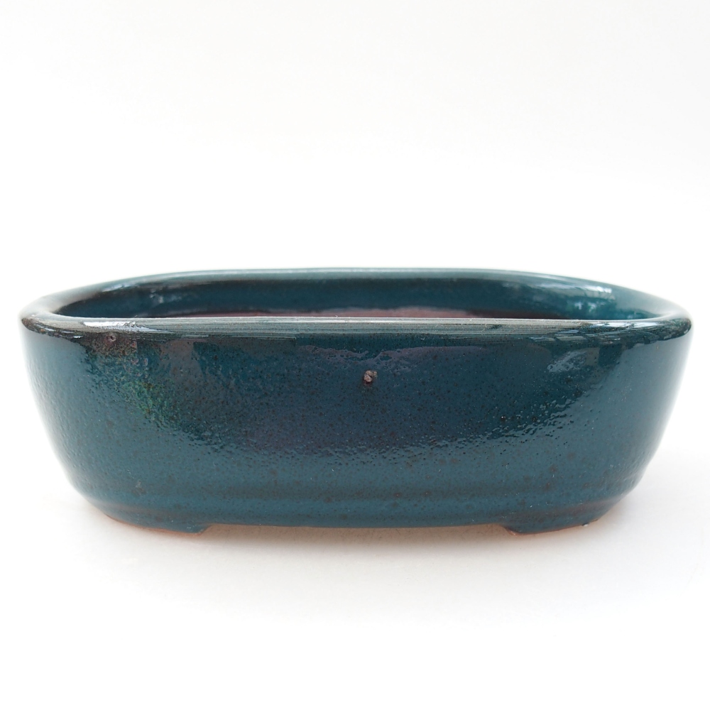 Ceramic bonsai bowl  13 x 9 x 4 cm, color green