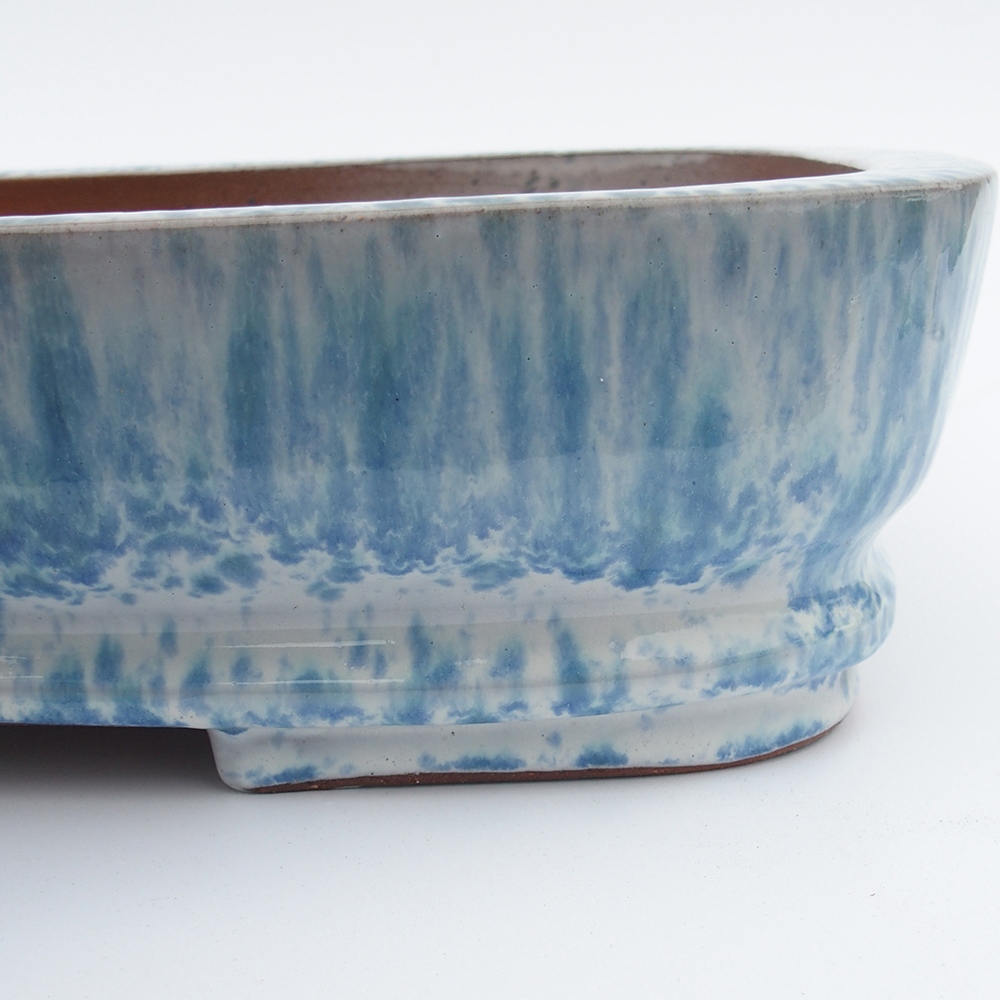Bowl 53 x 35 x 11 cm blue-white