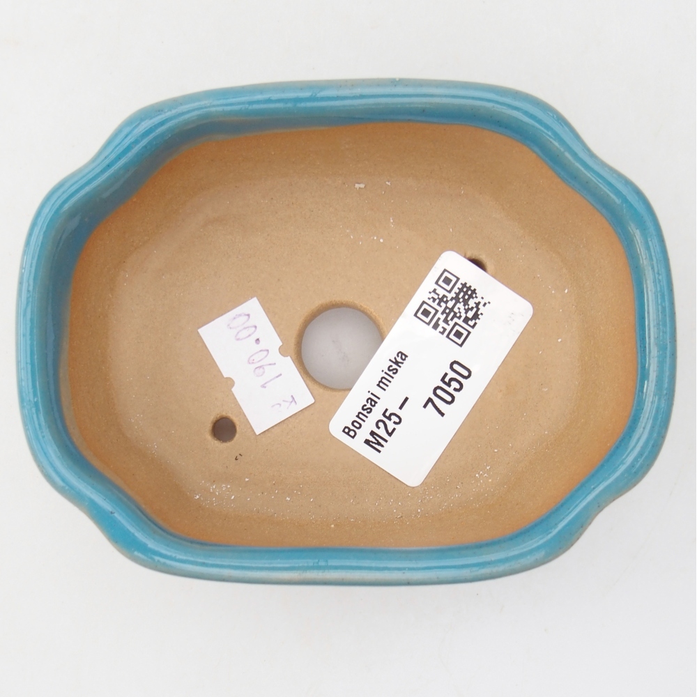 Ceramic bonsai bowl 10,5 x 8 x 3,5 cm, colour blue