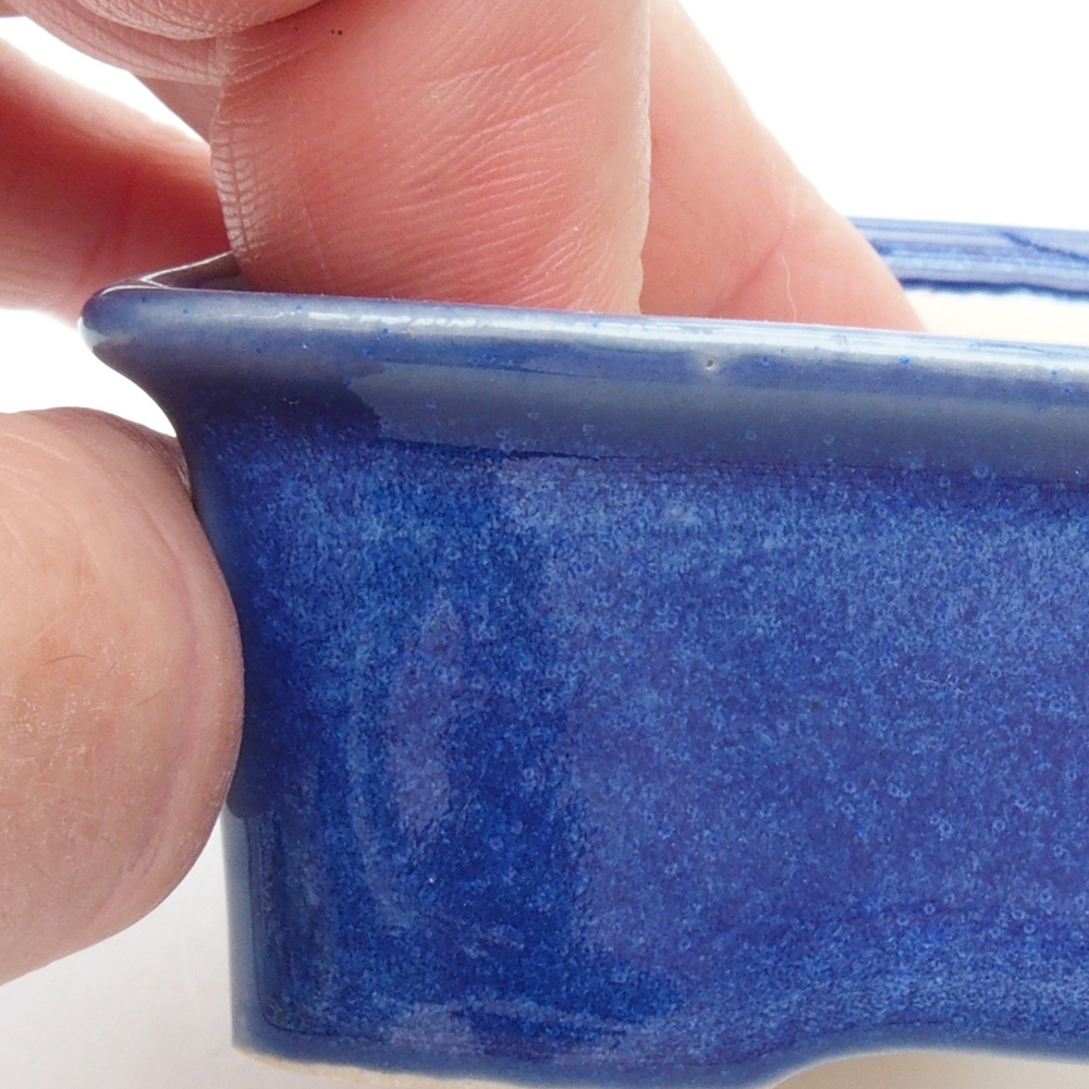 Mini bonsai bowl 8 x 7 x 3,5 cm, color blue