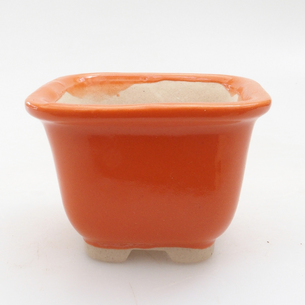 Mini bonsai bowl 6 x 6 x 4,5 cm, color orange