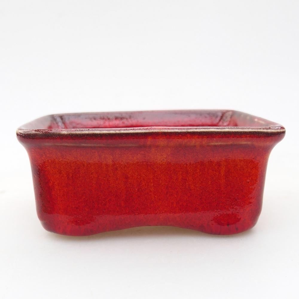 Mini bonsai bowl 8,5 x 6,5 x 3,5 cm, colour red