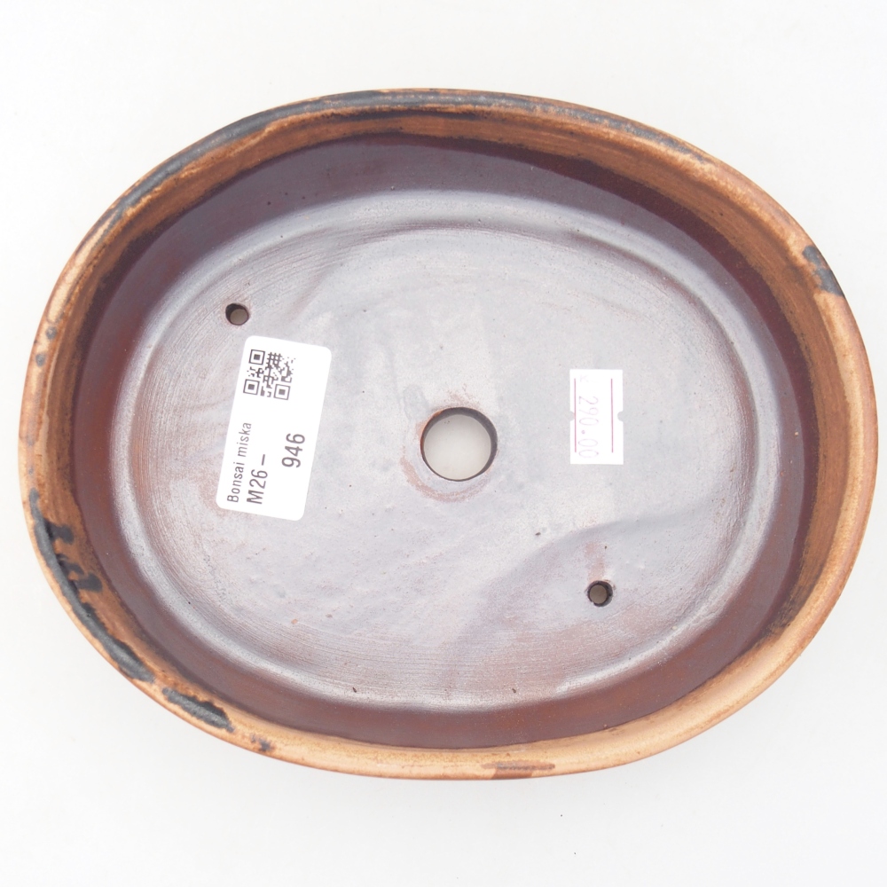 Ceramic bonsai bowl 17 x 14 x 4 cm, pink