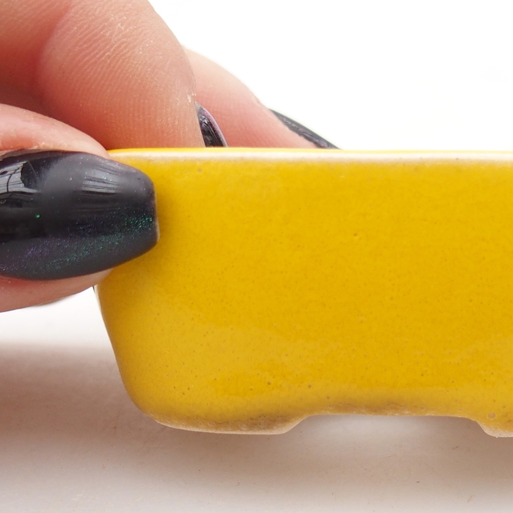 Mini bonsai bowl 6 x 5 x 2,5 cm, yellow