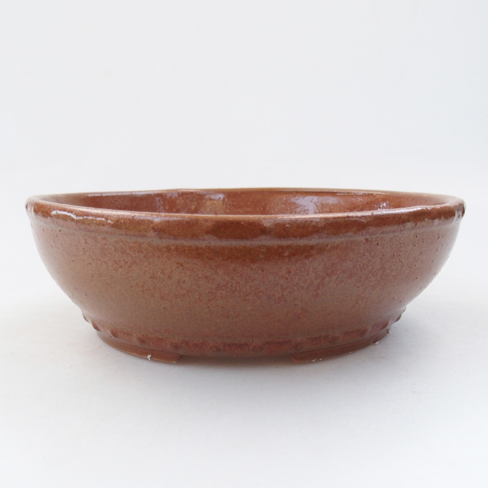 Ceramic bonsai bowl 18 x 18 x 5,5 cm, brown