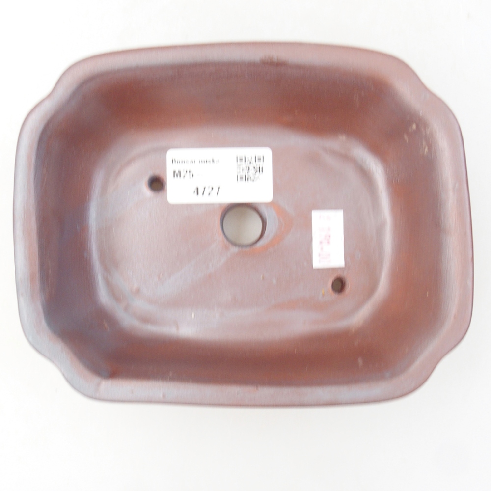 Ceramic bonsai bowl 16 x 12 x 5 cm, color metallic