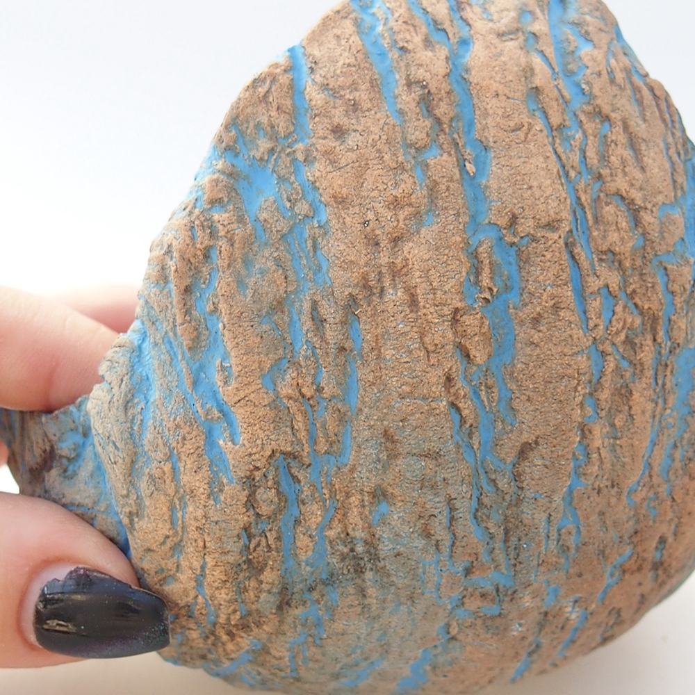 Ceramic shell 10 x 10 x 12 cm , yellow