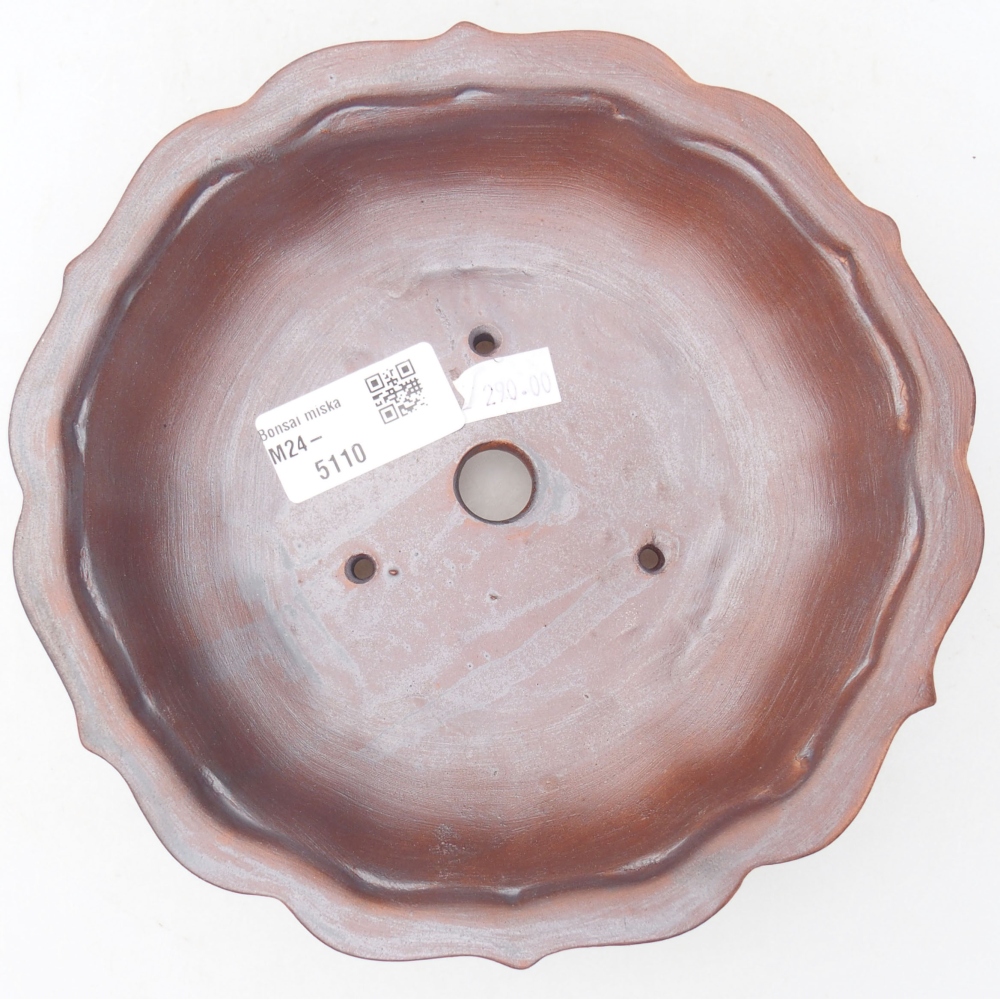Ceramic bonsai bowl 18,5 x 18,5 x 5 cm, color metallic