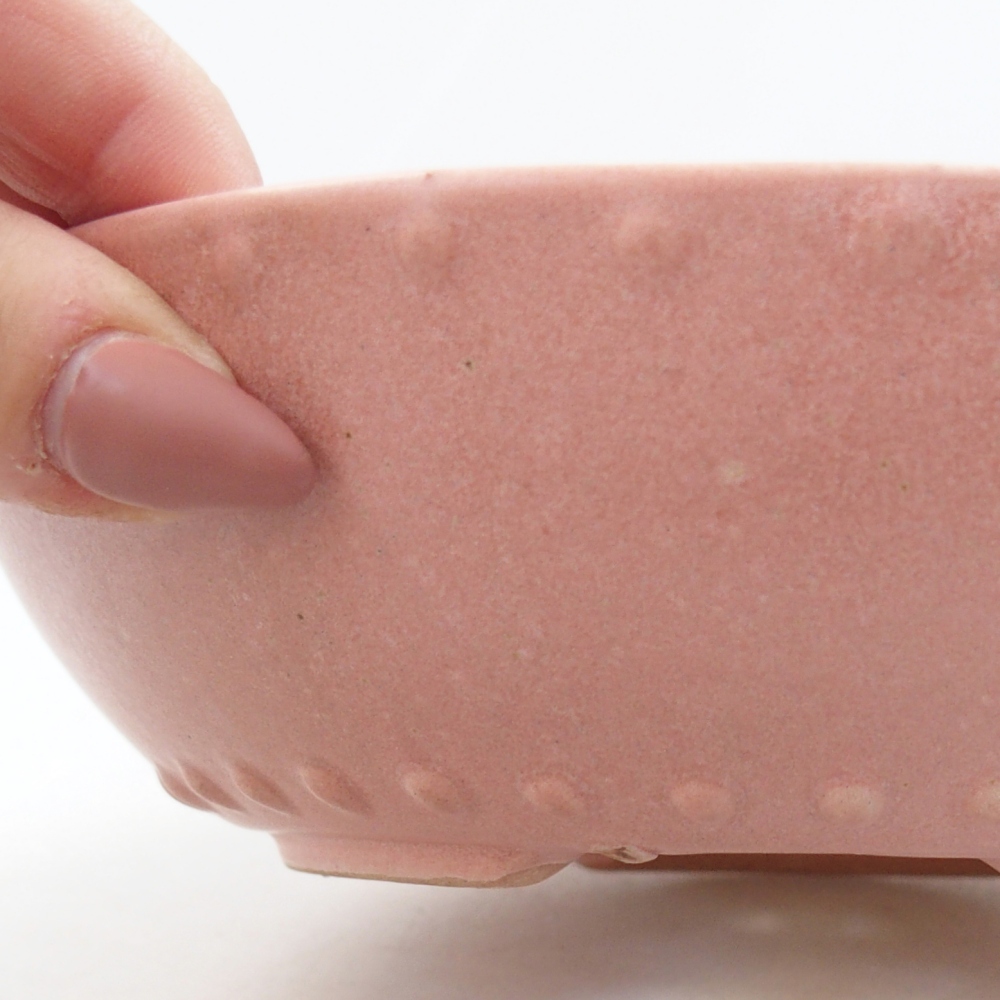 Ceramic bonsai bowl 18 x 18 x 5 cm, pink