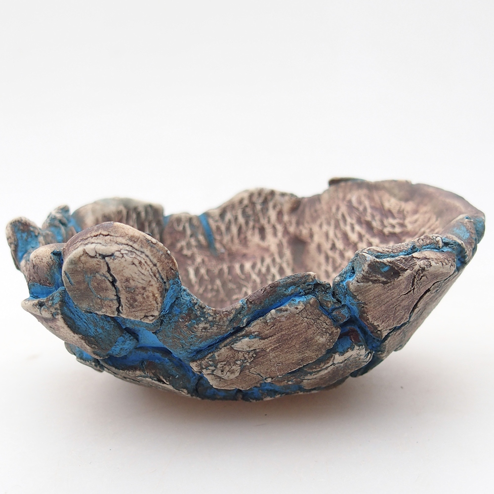 Ceramic Shell 11 x 10 x 5 cm , colour blue