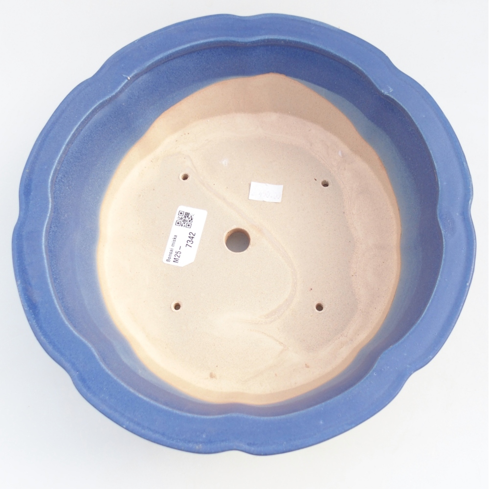Ceramic bonsai bowl 26 x 26 x 8,5 cm, colour blue
