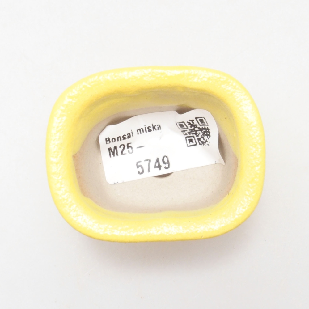 Ceramic bonsai bowl 5,5 x 4,5 x 3 cm, yellow