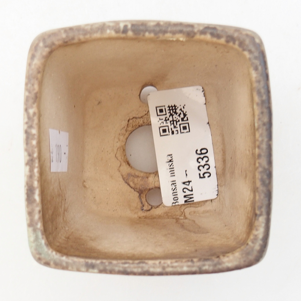 Ceramic bonsai bowl 6,5 x 6,5 x 7 cm, color green
