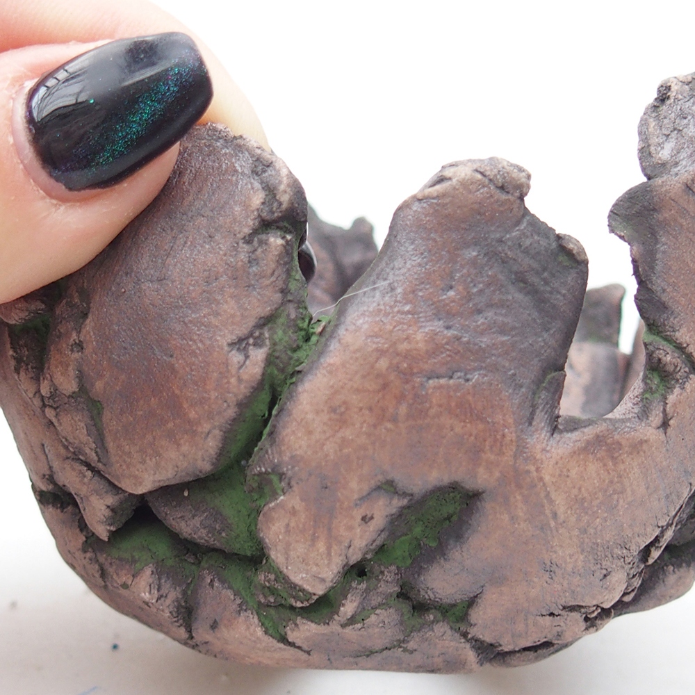 Ceramic Shell 9,5 x 8,5 x 6 cm , colour green