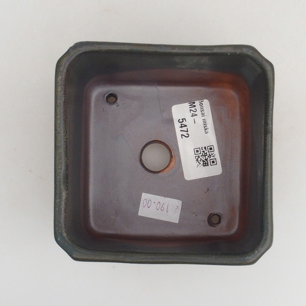 Ceramic bonsai bowl 9,5 x 9,5 x 7 cm, color gray
