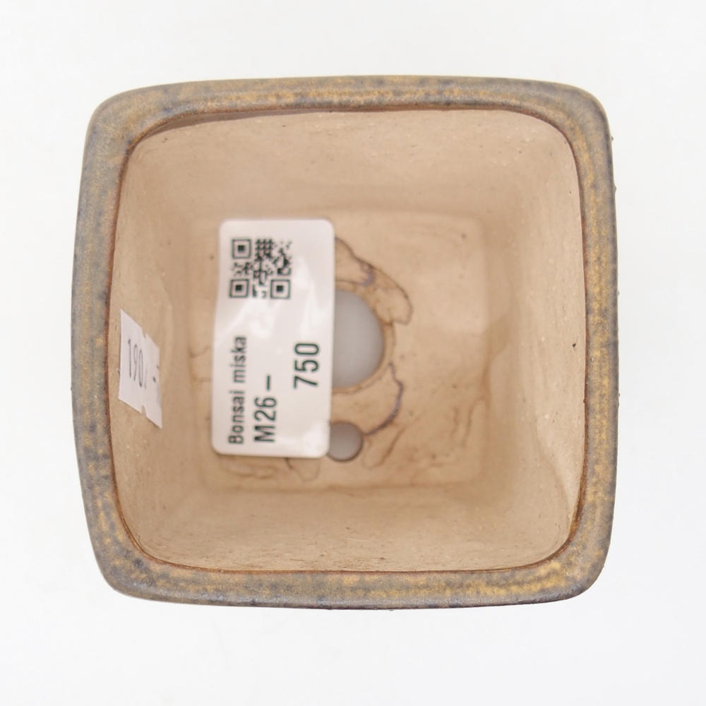 Ceramic bonsai bowl 6,5 x 6,5 x 7 cm, brown