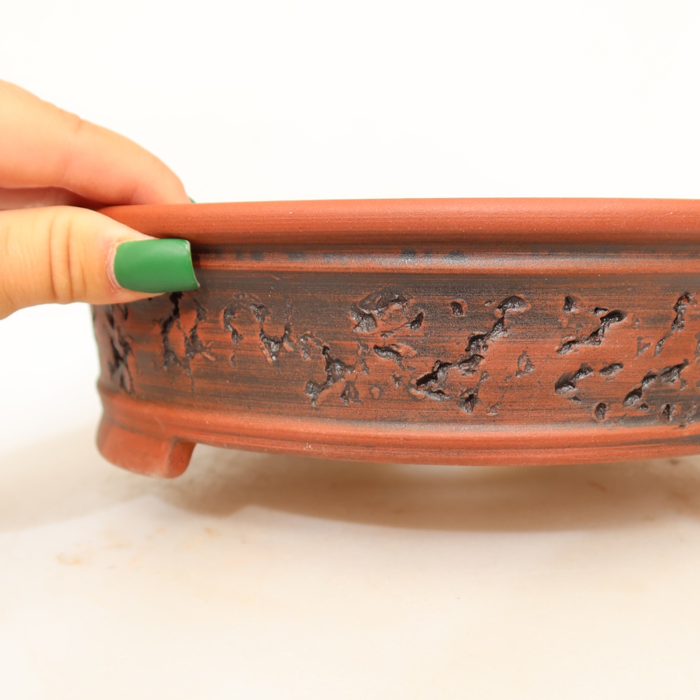 Ceramic Bowl  23 x 23 x 6.5 cm, brick red