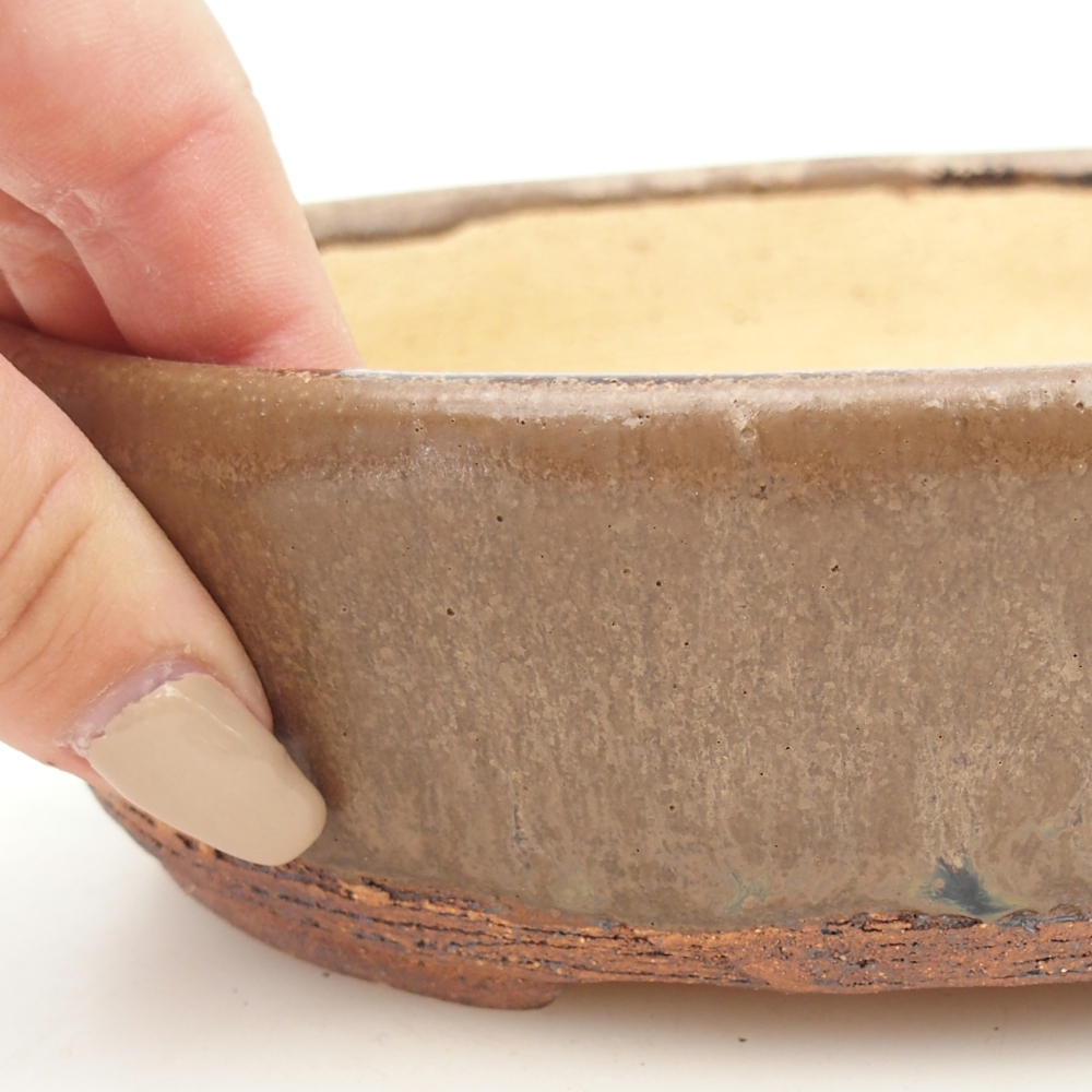 Bonsai bowl 19,5 x 16 x 6 cm , colour brown