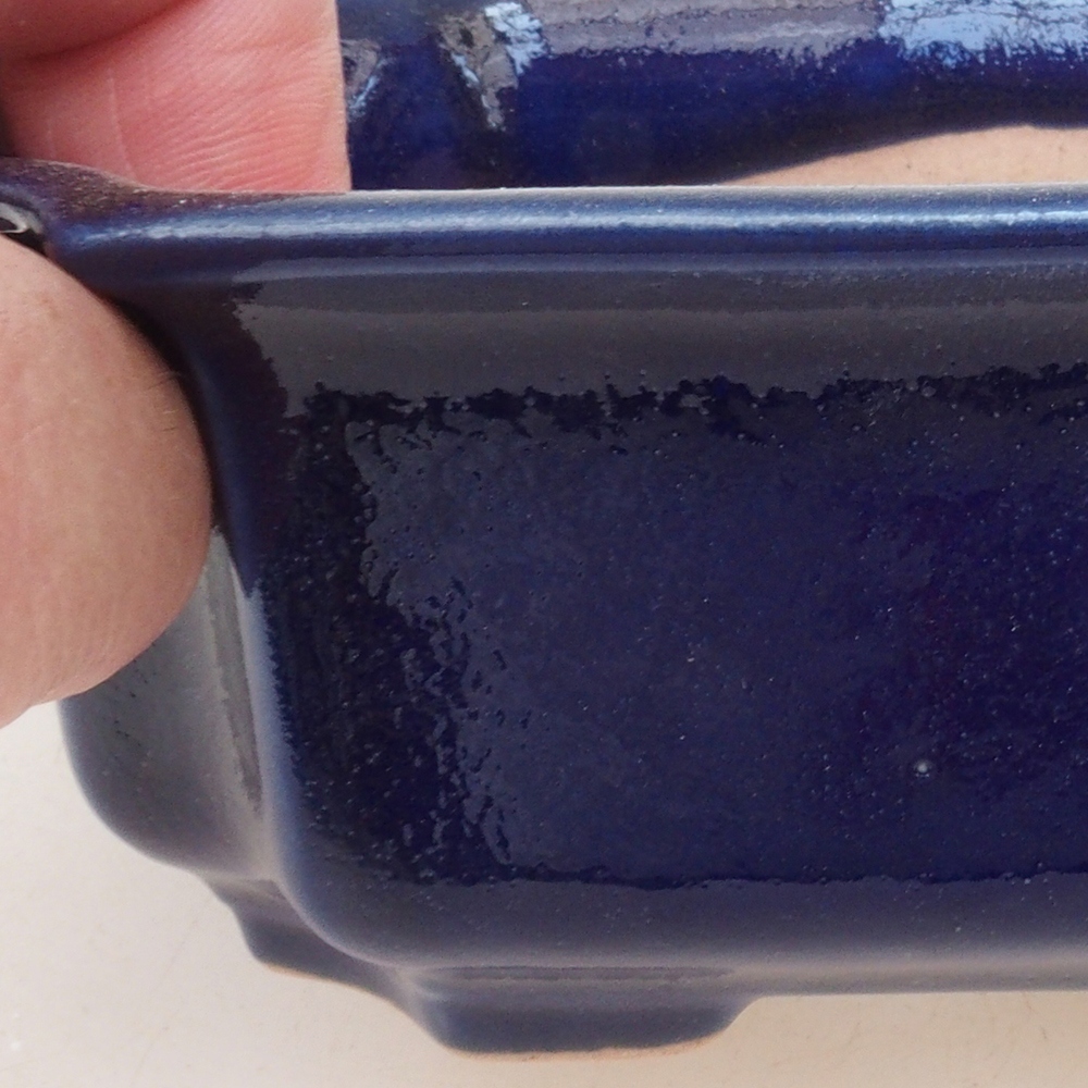 Bonsai bowl H01 - 12 x 9 x 5 cm - blue