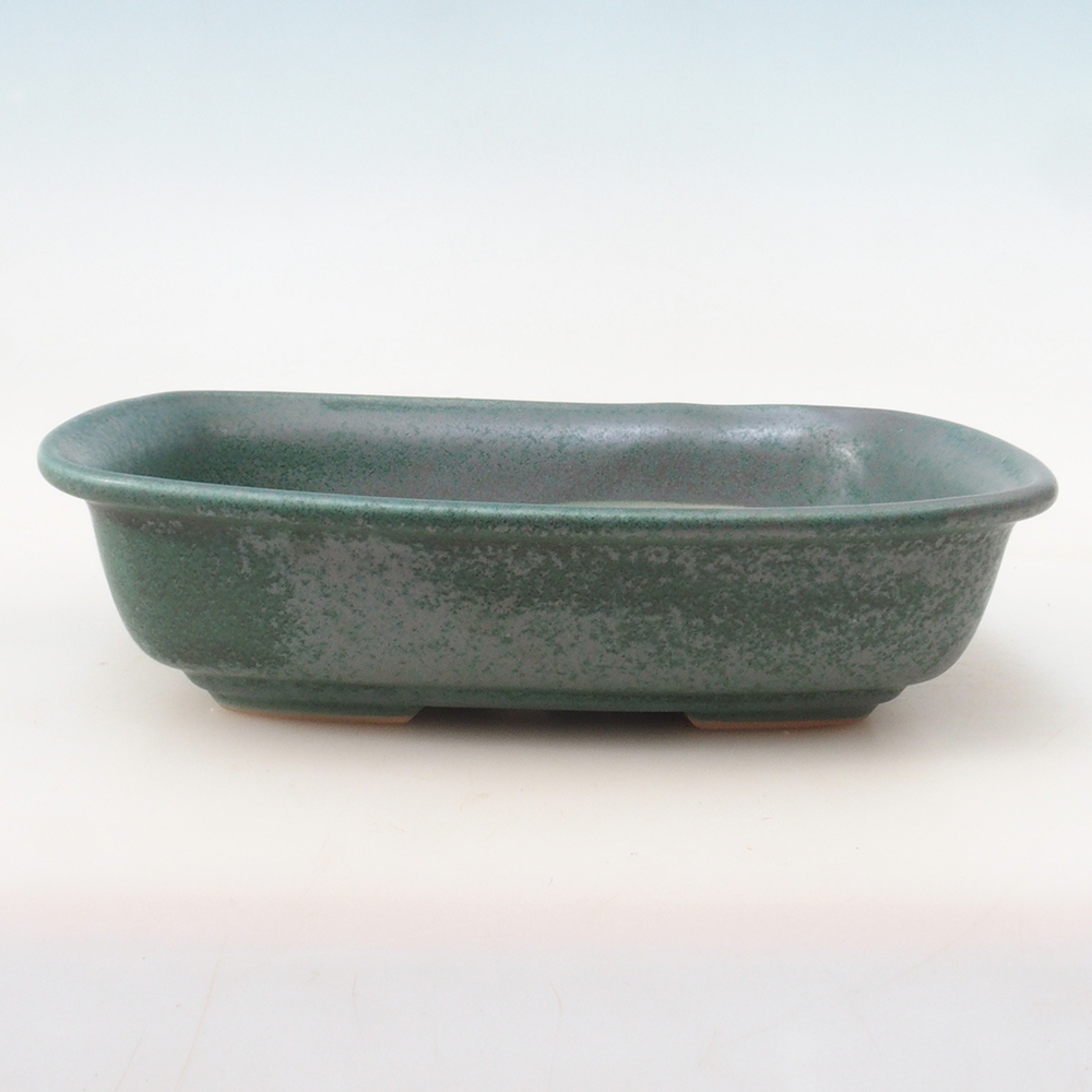 Bonsai bowl H08 - 25 x 19.5 x 6 cm. - green