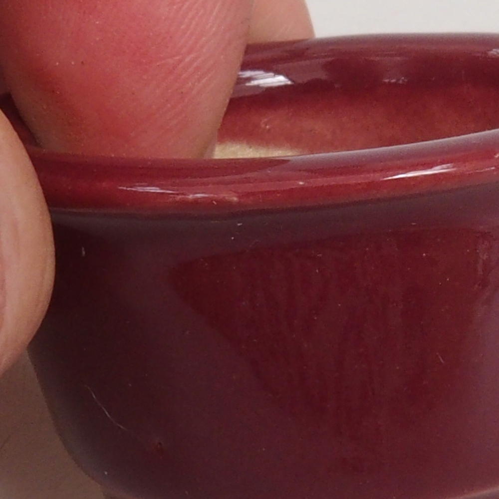 Mini bonsai bowl 4 x 4 x 2 cm, color burgundy
