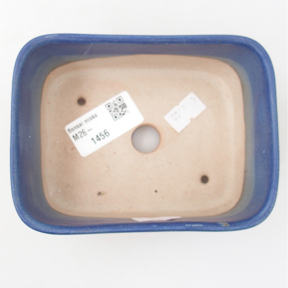 Ceramic bonsai bowl 12,5 x 9,5 x 5 cm, colour blue