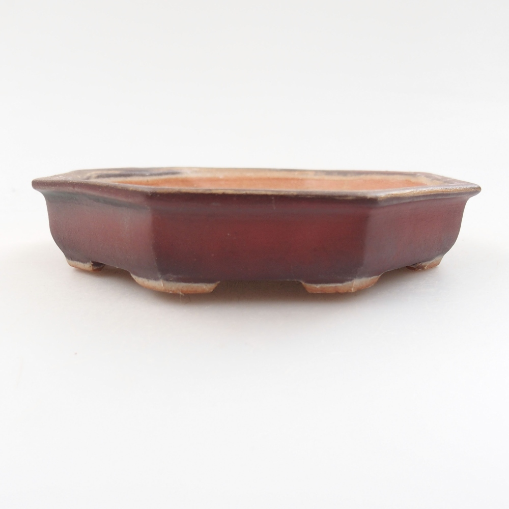 Ceramic bonsai bowl 11,5 x 11,5 x 2,5 cm, color pink