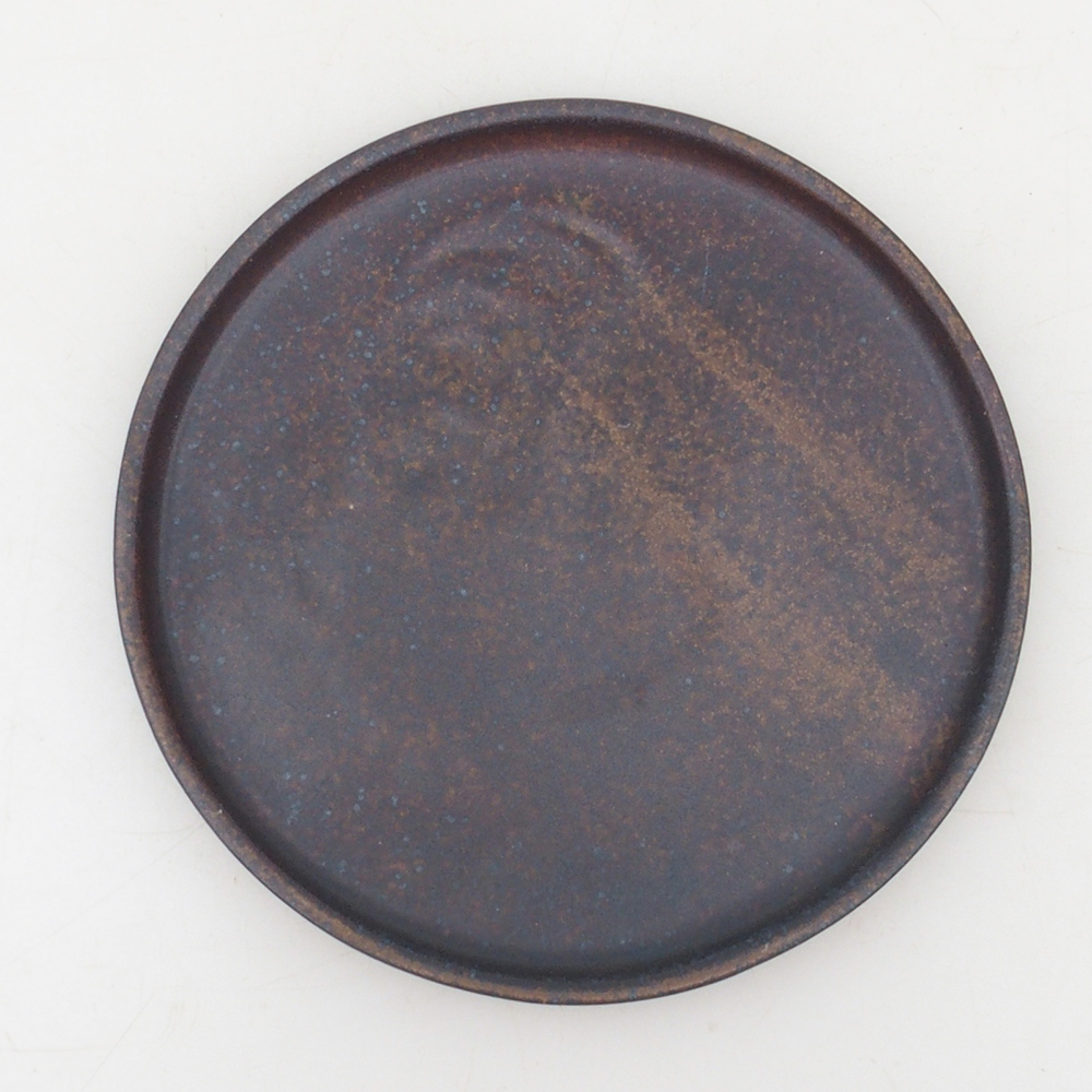Bonsai bowl round D6-L - 13.5 x 13.5 x 1 cm - brown