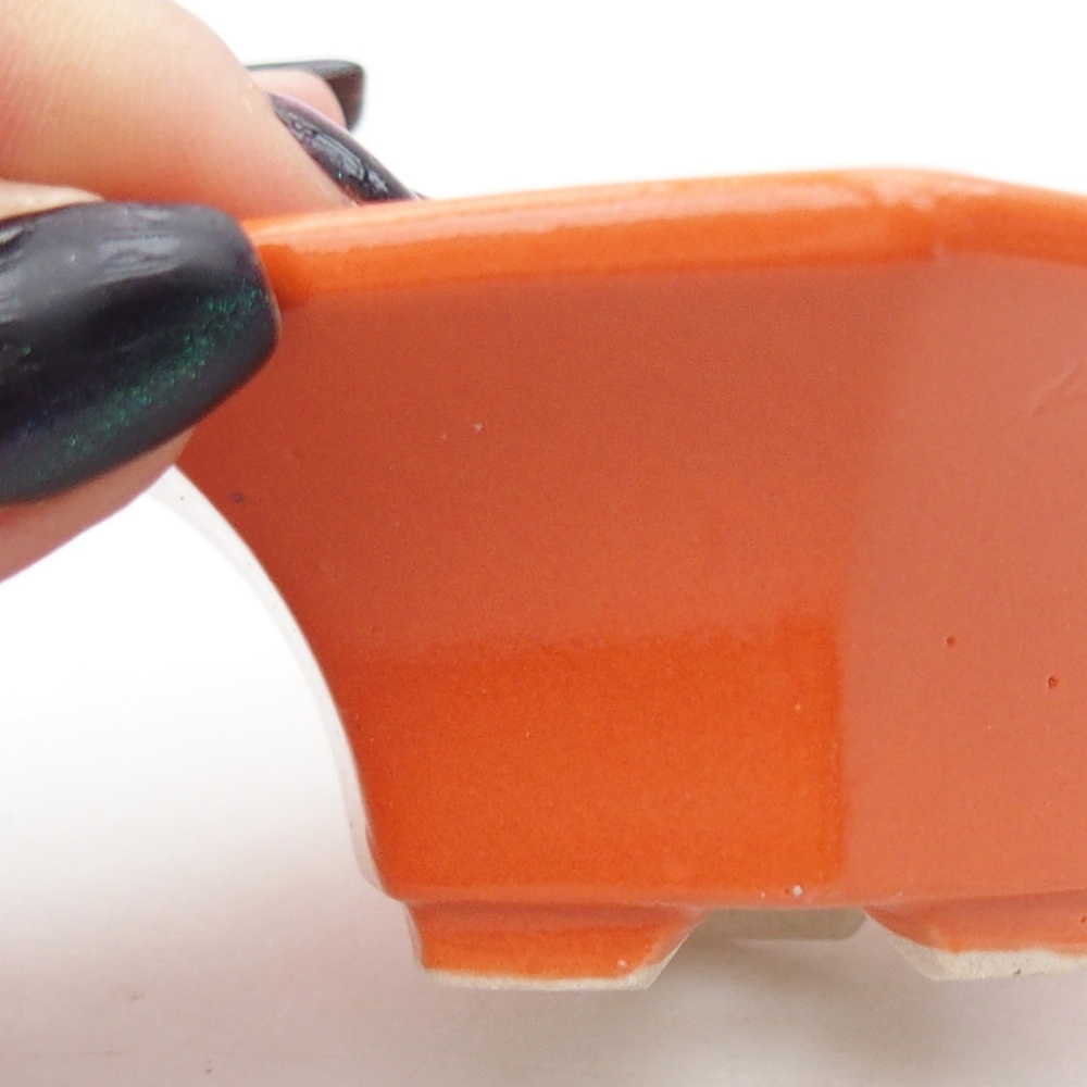 Mini bonsai bowl 8 x 7 x 3,5 cm, orange