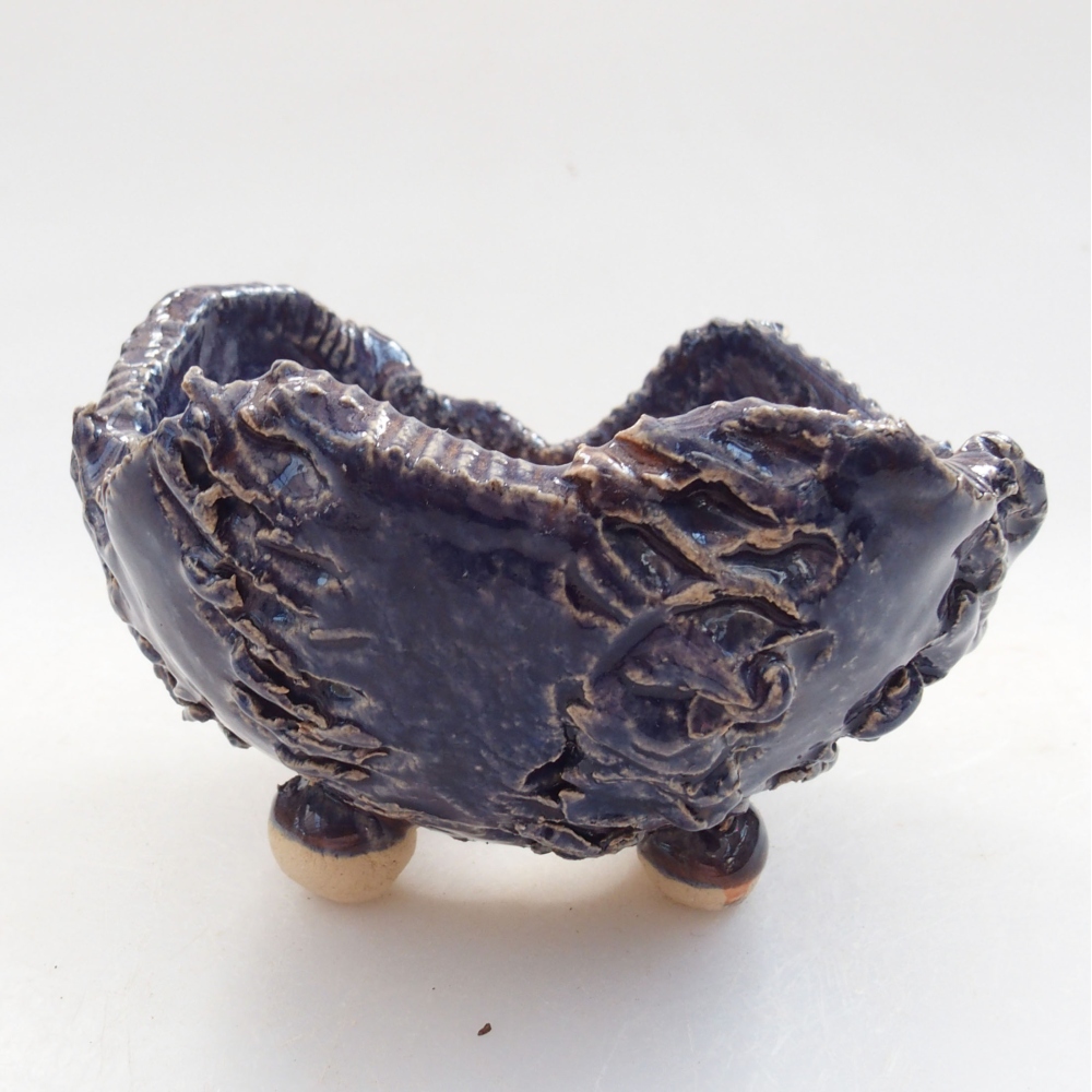Ceramic shell 7 x 7 x 5 cm, color blue