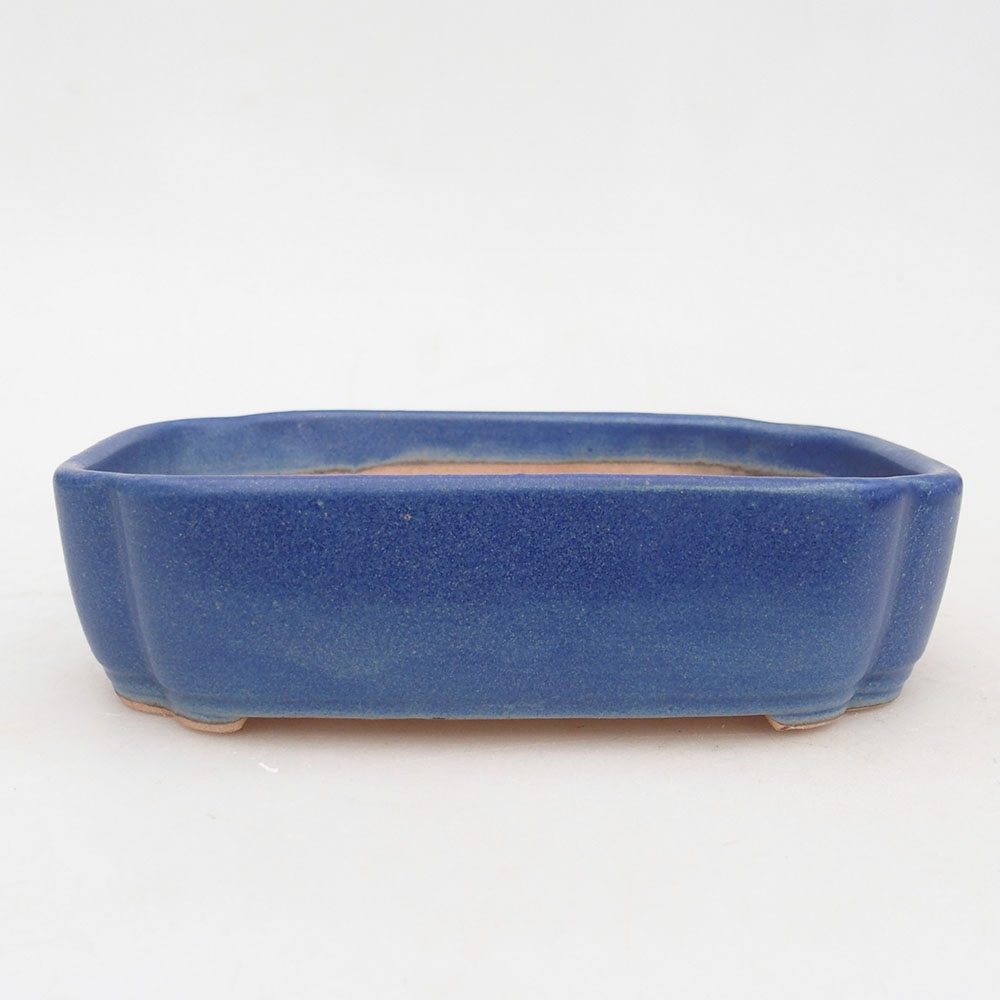 Ceramic bonsai bowl 16 x 11,5 x 4,5 cm, colour blue