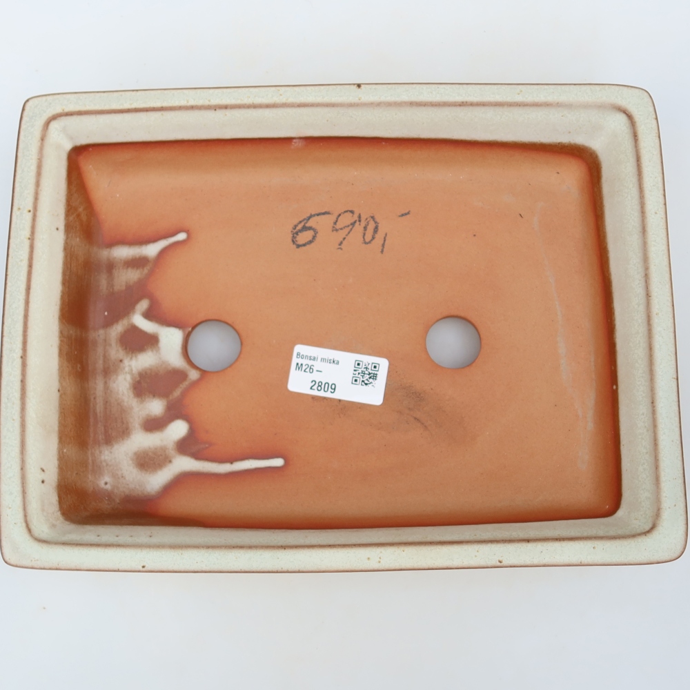 Ceramic Bowl  26 x 19.5 x 5.5 cm, beige