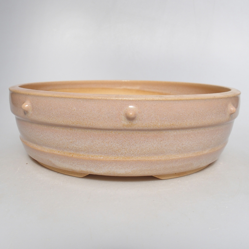 Ceramic bonsai bowl 22 x 22 x 6,5 cm, pink