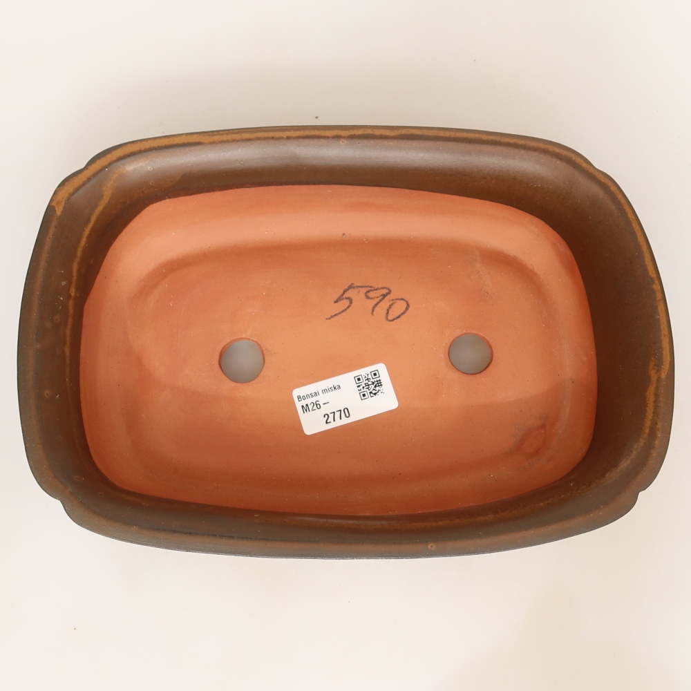 Ceramic Bowl, 24 x 17 x 6 cm, brown