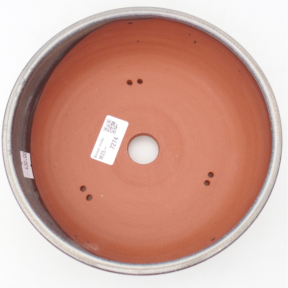 Ceramic bonsai bowl 20,5 x 20,5 x 7,5 cm, colour blue