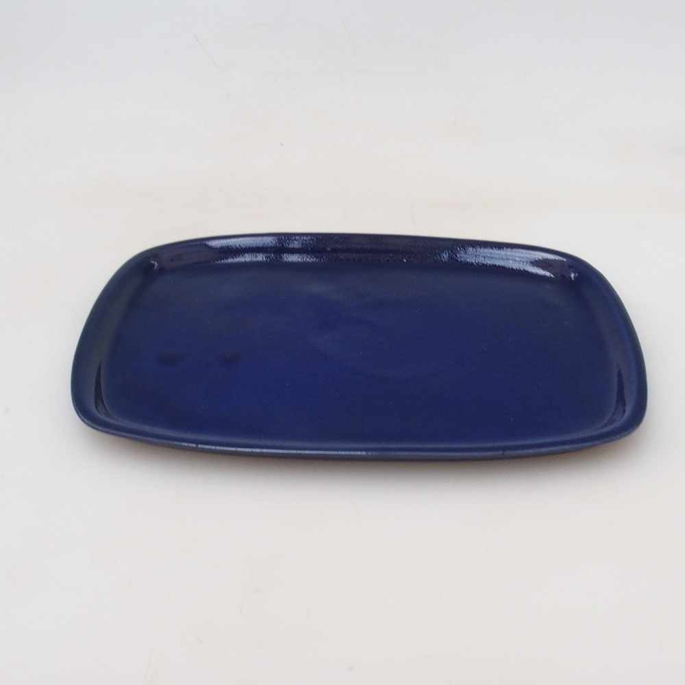Ceramic saucer H08 - 22.5 x 16 x 1 cm - blue